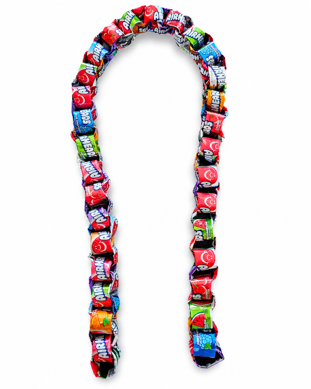 Necklace made of colorful candy