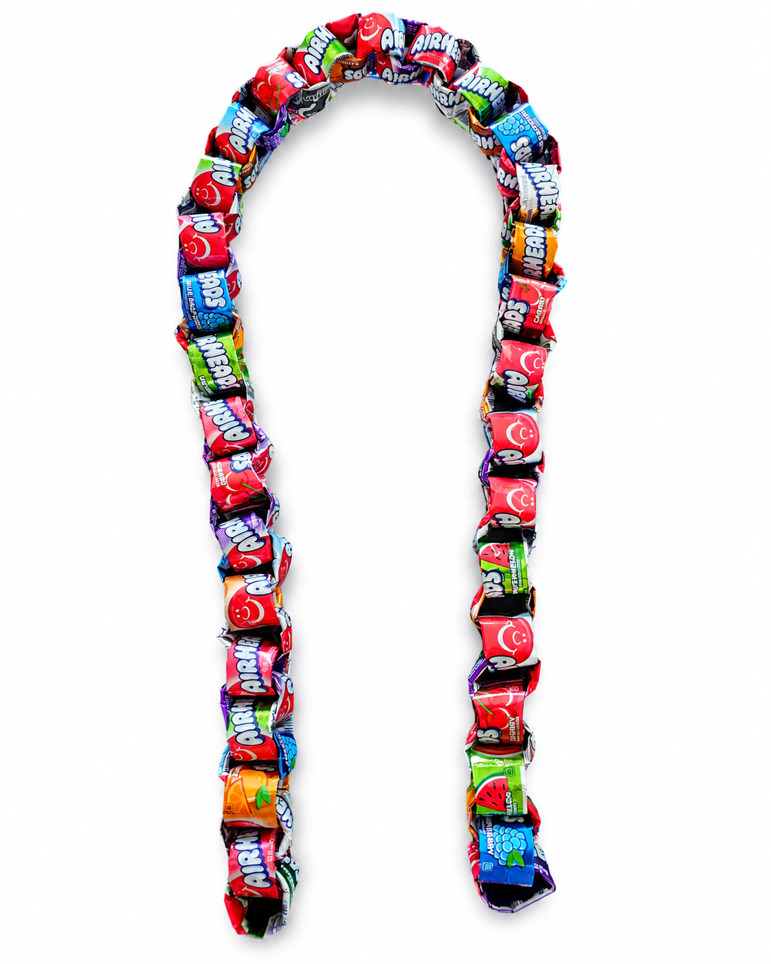 Necklace made of colorful candy