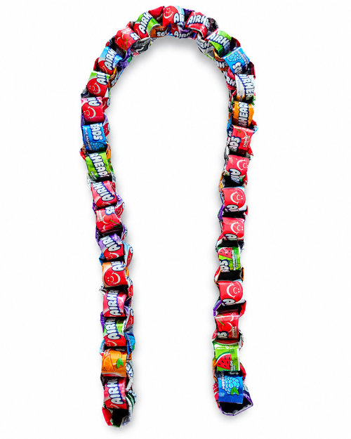 Necklace made of colorful candy